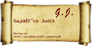 Gajdács Judit névjegykártya